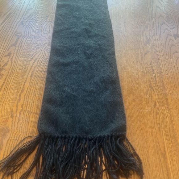 Alpaca Camargo Alpaca Wool Fringed Scarf Dark Gray Great Gift - Picture 7 of 7